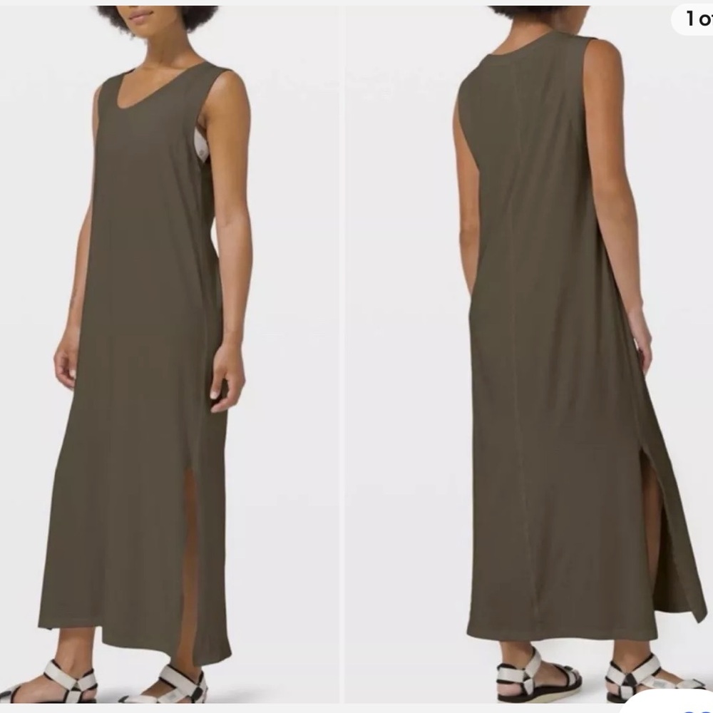 Lululemon All Yours Maxi Dress Dark Olive